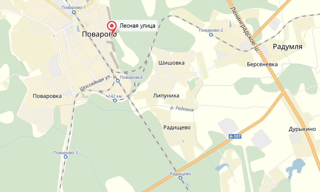Радумля на карте московской